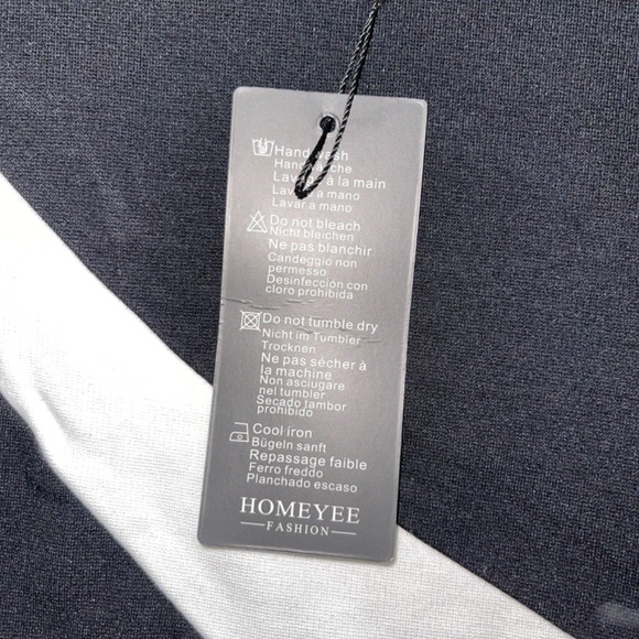 HOMEYEE Black/White Dress Ladies Size XL - Picture 6 of 8